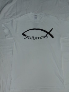 White Short Sleeved Fishstrong Logo T-Shirt