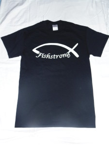 Black Short Sleeved Fishstrong Logo T-Shirt